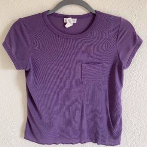 Child Size Large Purple Basic Tee/Crop Top